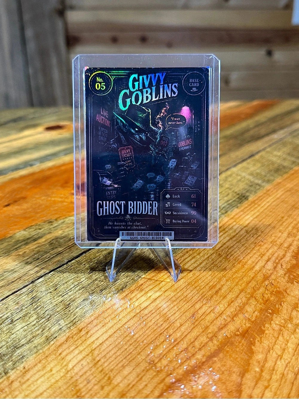 Givvy Goblins Ghost Bidder Trading Card No. 05